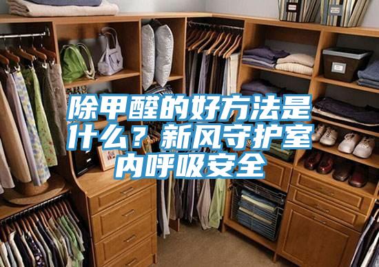 除甲醛的好方法是什麽？新風守護室內呼吸安全