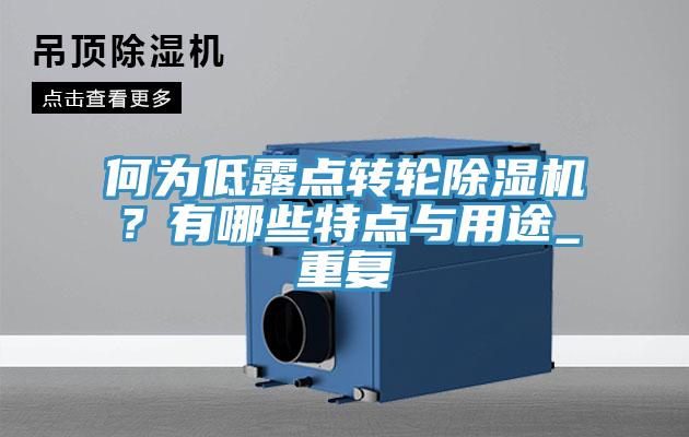 何為低露點轉輪蘑菇视频网站？有哪些特點與用途_重複